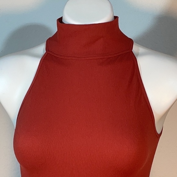 Intimately free people body suit high mock neck keyhole back ribbed M/L M L - Picture 4 of 6